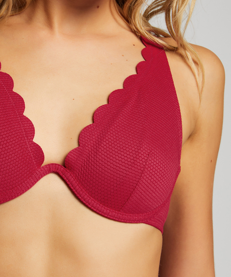 Niet-voorgevormde beugel bikinitop Scallop, Roze