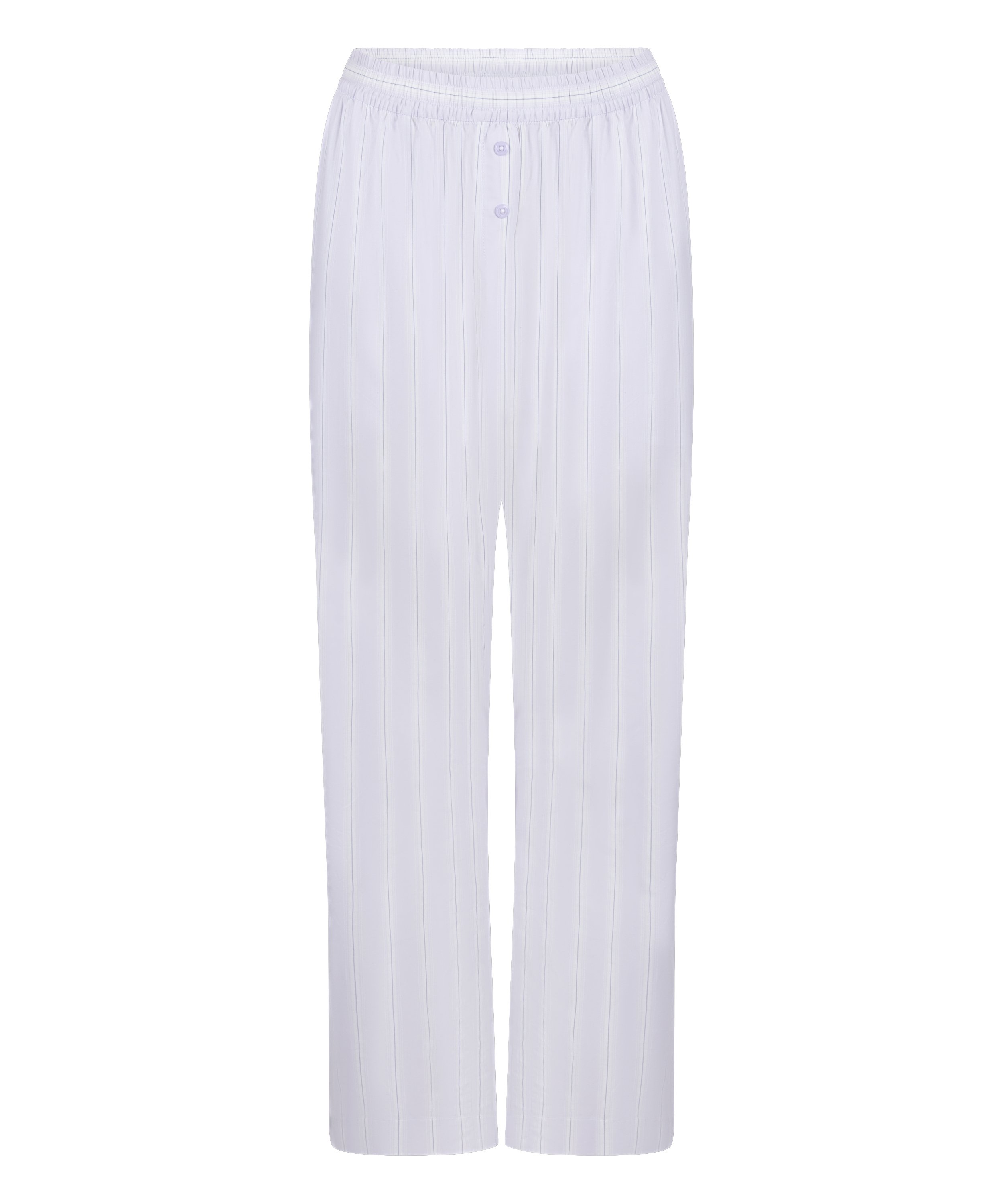 Geweven katoenen broek met streep, Paars, main