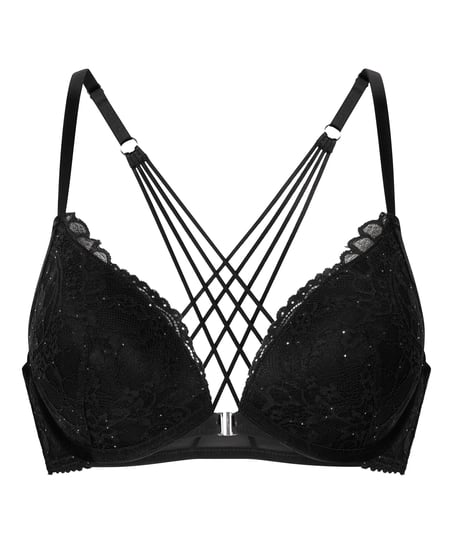 Voorgevormde push-up beugel bh Sabrina, Zwart
