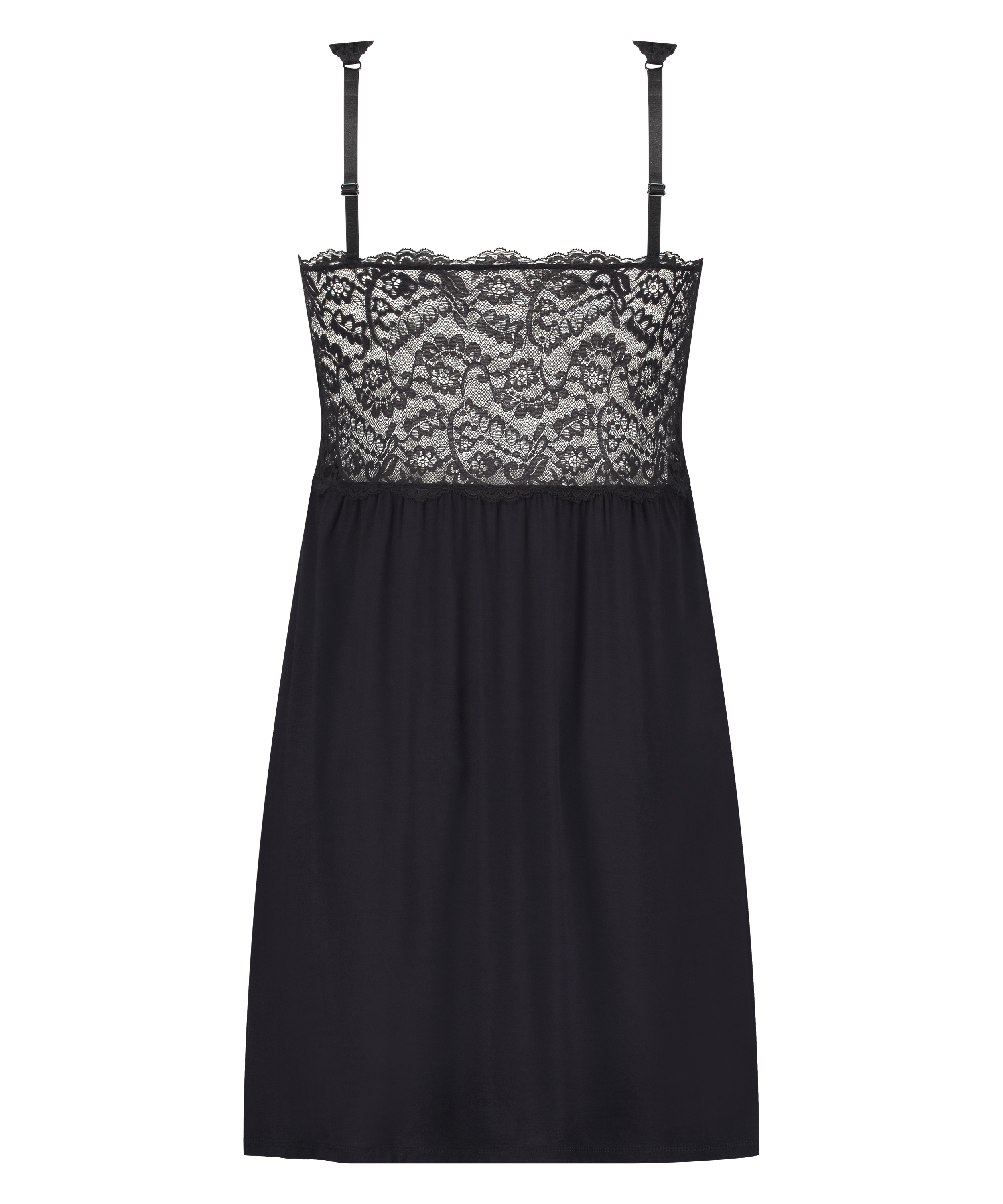 Slipdress Nora Lace, Zwart, main