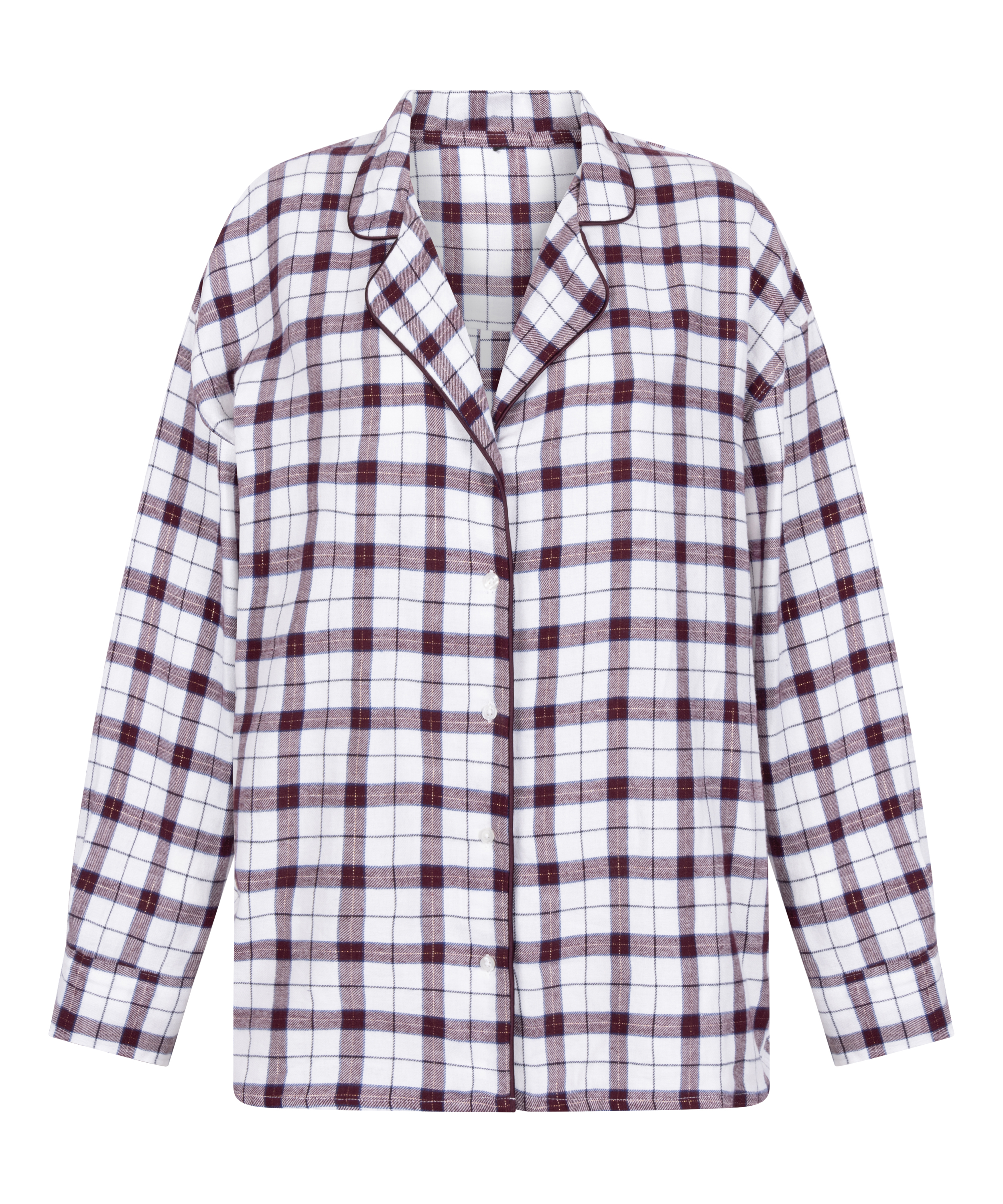 Pyjamatop Flannel, Wit, main