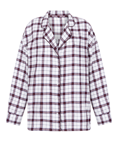 Pyjamatop Flannel, Wit