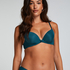 Voorgevormde beugel bh Plunge, Blauw