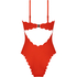 Badpak Bandeau Scallop, Rood