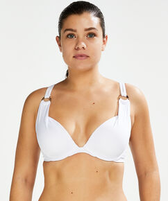 Haut de bikini &agrave; armatures pr&eacute;form&eacute; Duran, Blanc