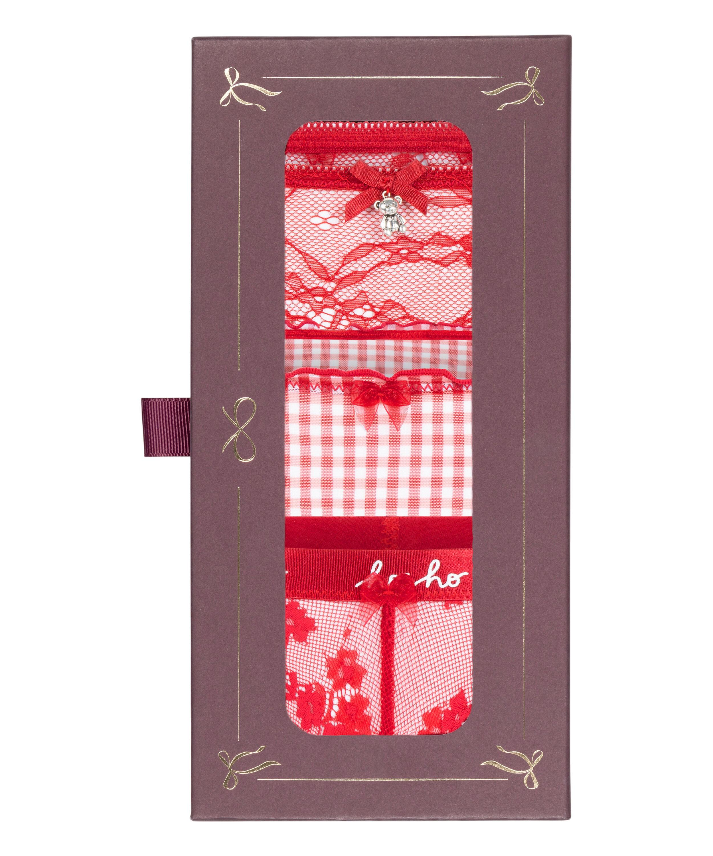 Cadeauset Kerst string, Rood