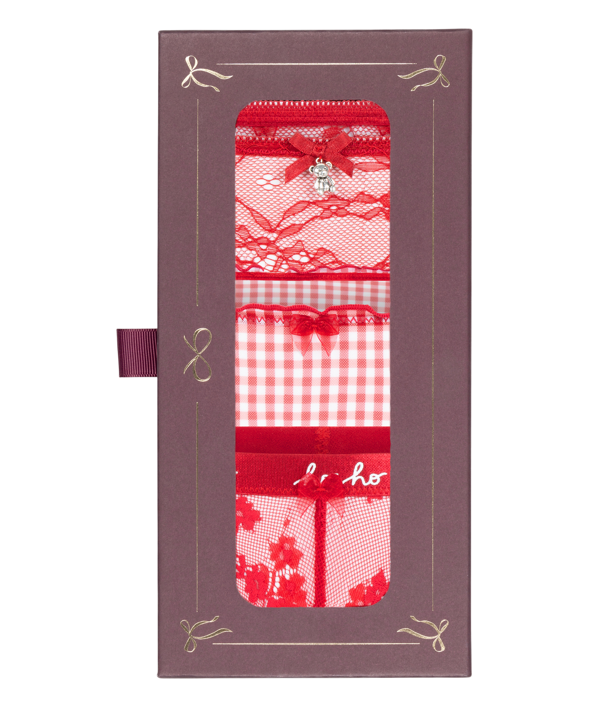 Cadeauset Kerst string, Rood, main