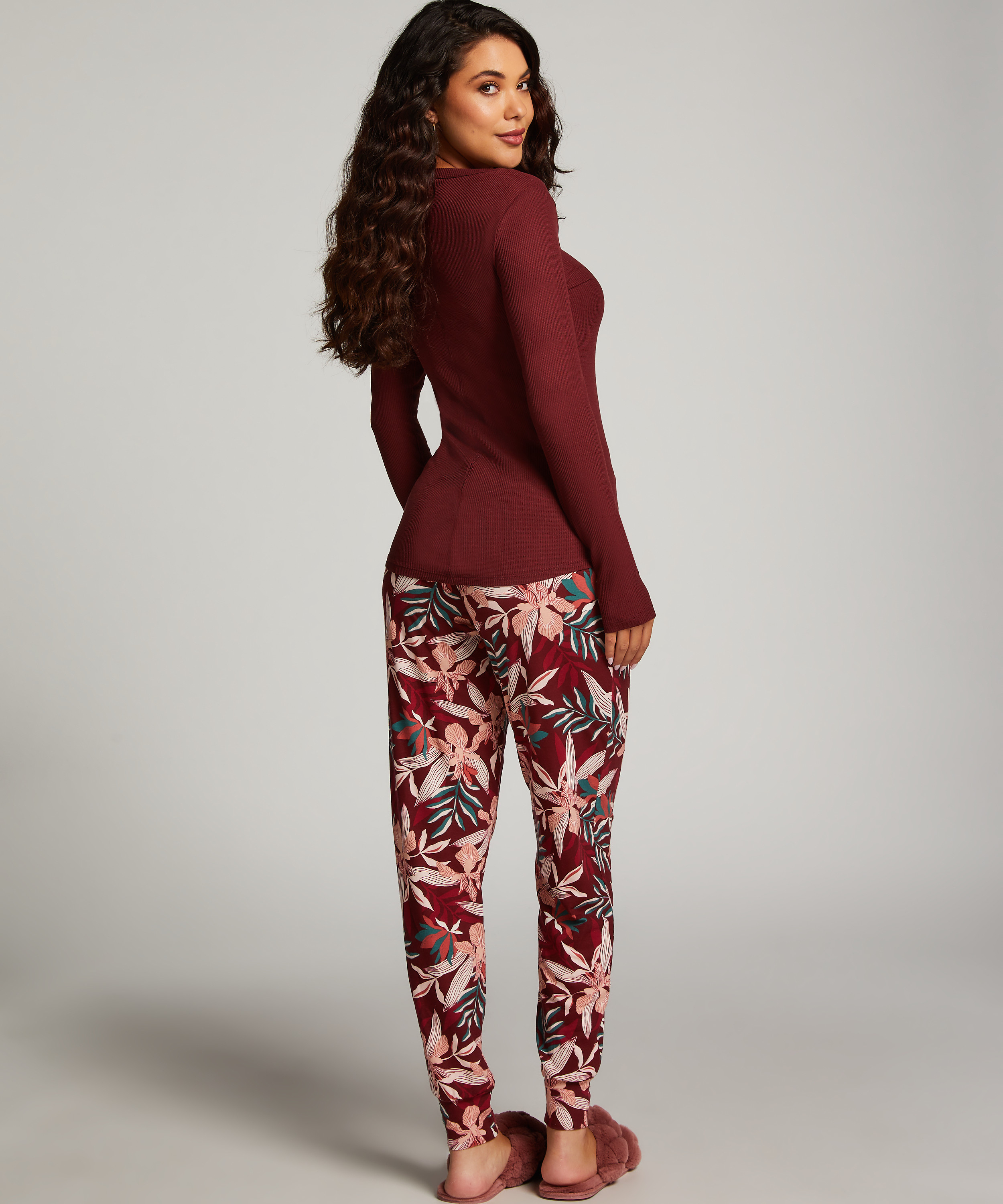 Pantalon de pyjama Jersey, Brun, main