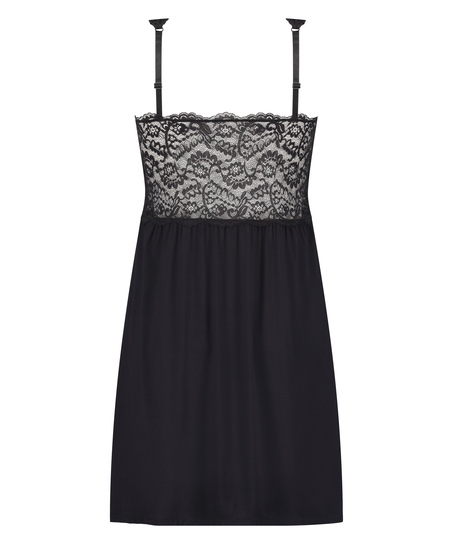 Slipdress Nora Lace, Zwart