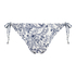 Bas de bikini brésilien tanga Paisley, Blanc