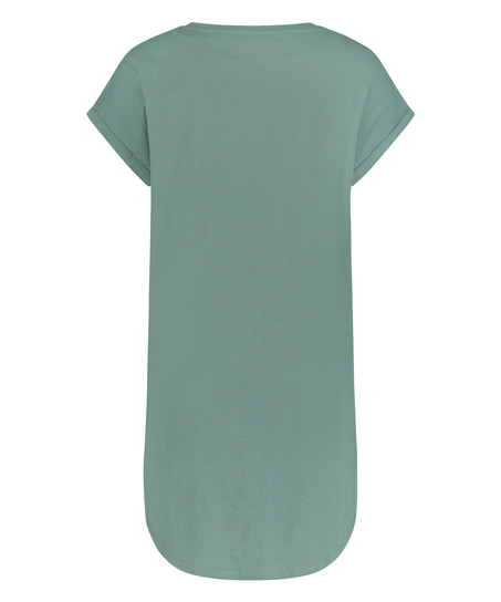 Chemise de nuit à encolure arrondie, Vert