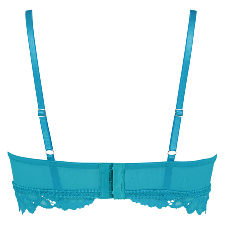 Soutien-gorge pr&eacute;form&eacute; sans armatures longline Shiloh, Bleu