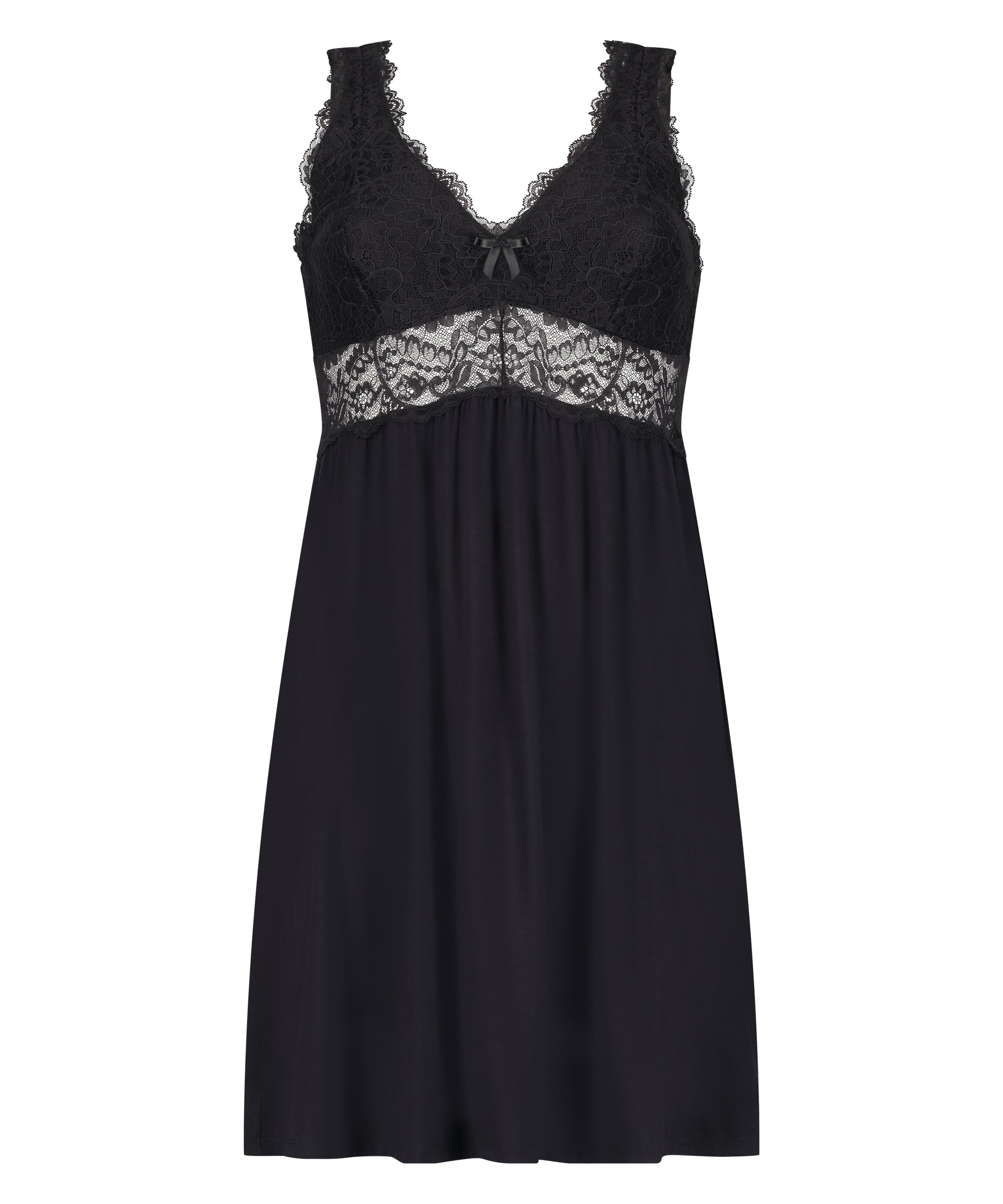 Slipdress Nora Lace, Zwart, main