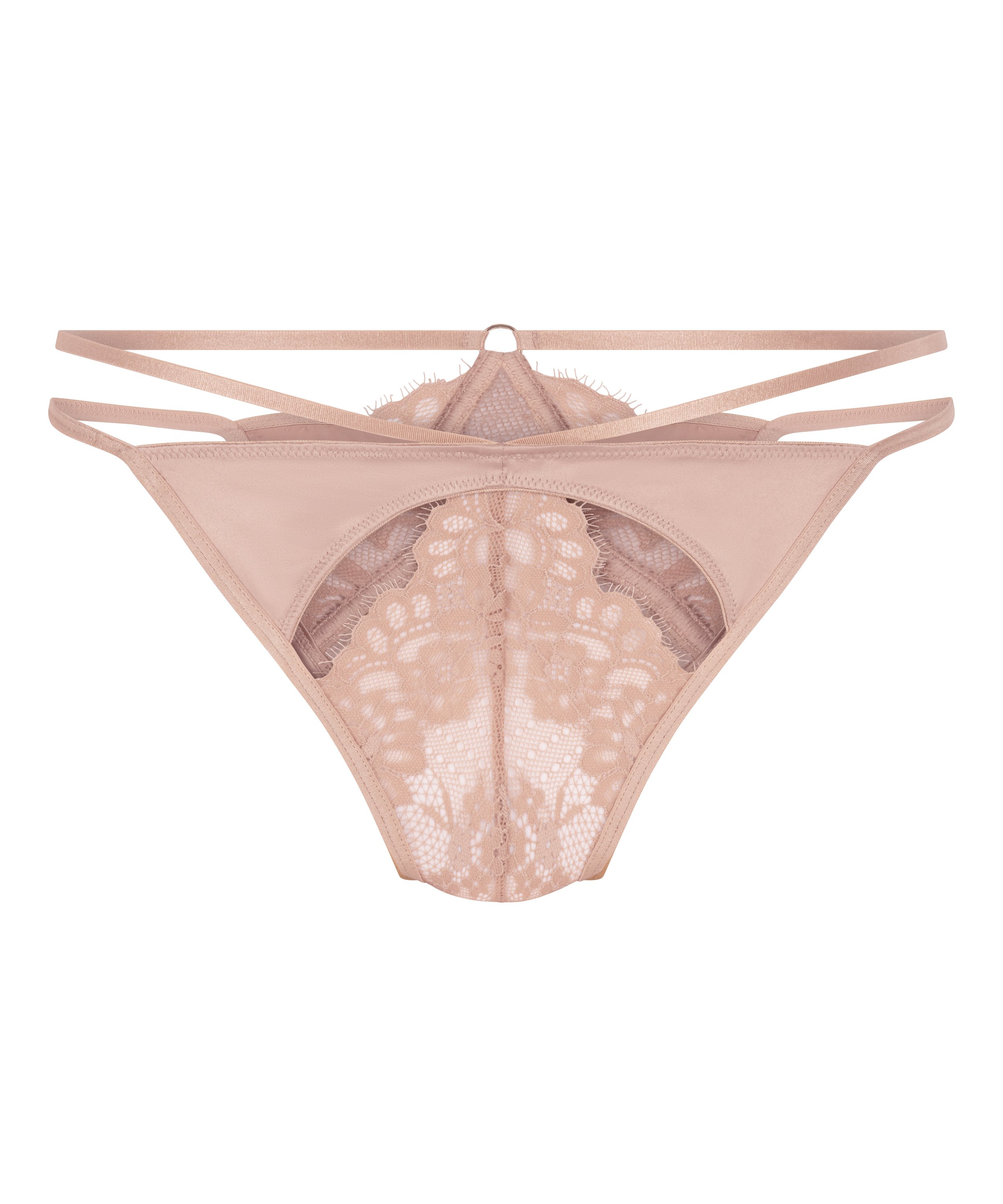 Slip br&eacute;silien ouvert Nisha, Beige, main