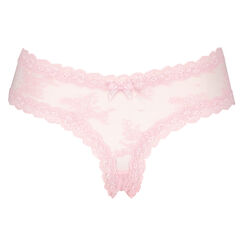 Brazilian V-shape Floral Mesh, Roze