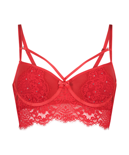 Soutien-gorge à armatures préformé longline Pauline, Rouge