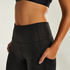 HKMX High waisted sportlegging Gouden Glitter, Zwart