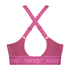 HKMX sport bh The Crop Logo Level 1, Roze