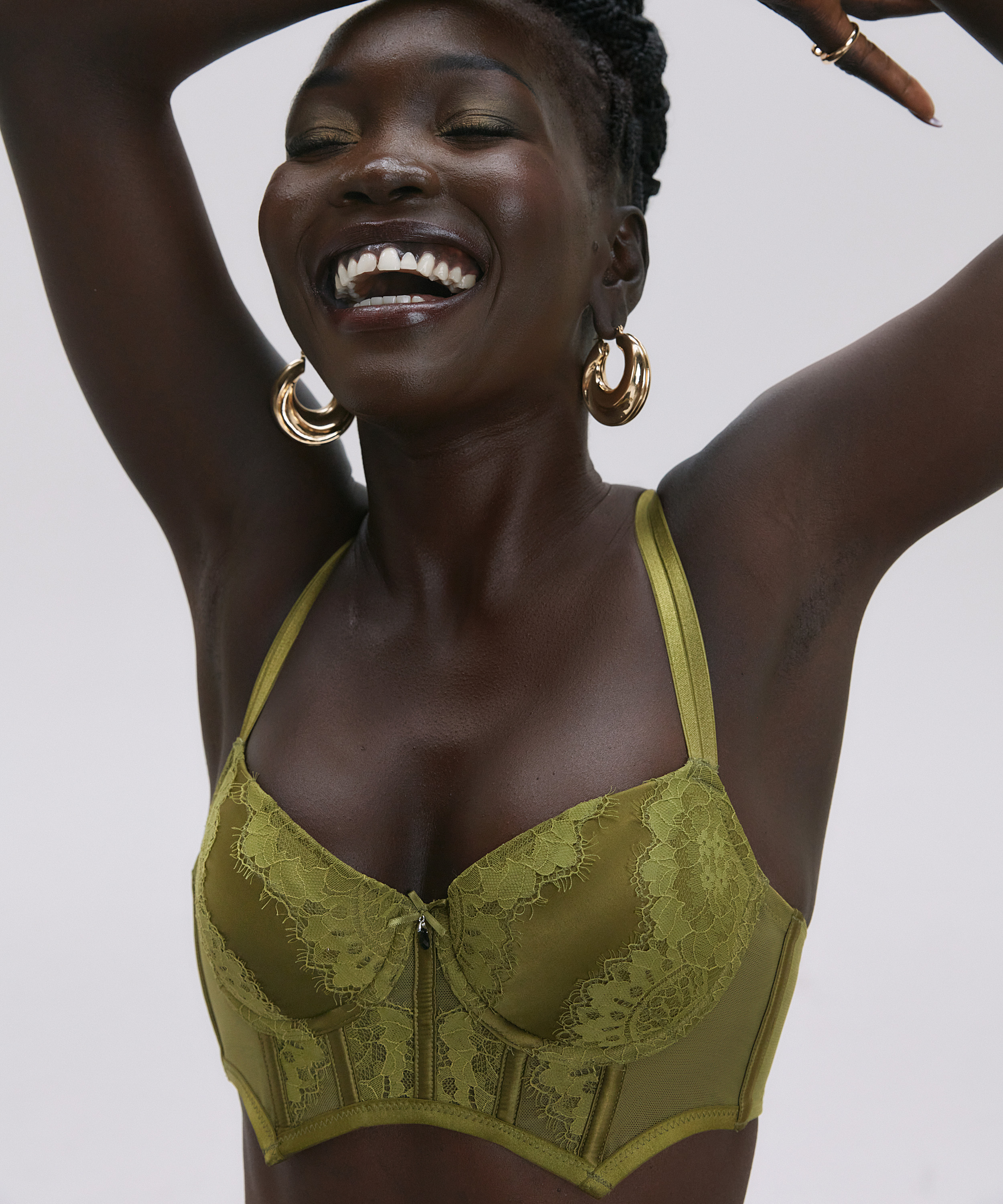 Voorgevormde longline beugel bh Amelie, Groen, main