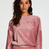 Top met lange mouwen Velours Rib, Roze