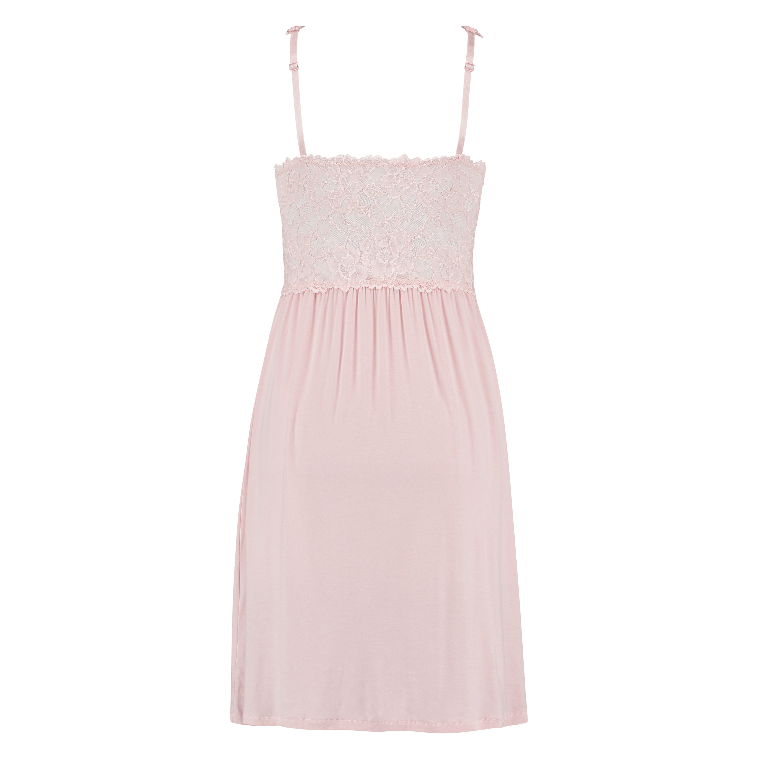 Slipdress Modal lace, Roze, main