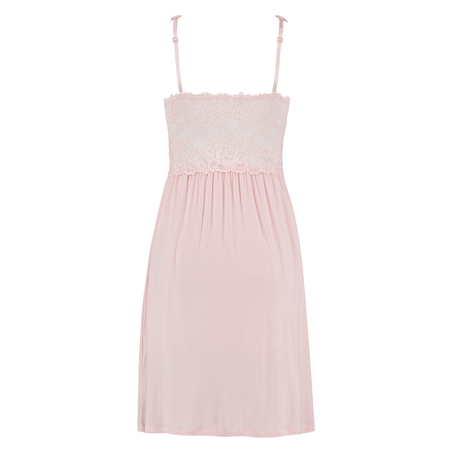 Slipdress Modal lace, Roze