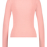 Pyjama top lange mouwen rib, Roze