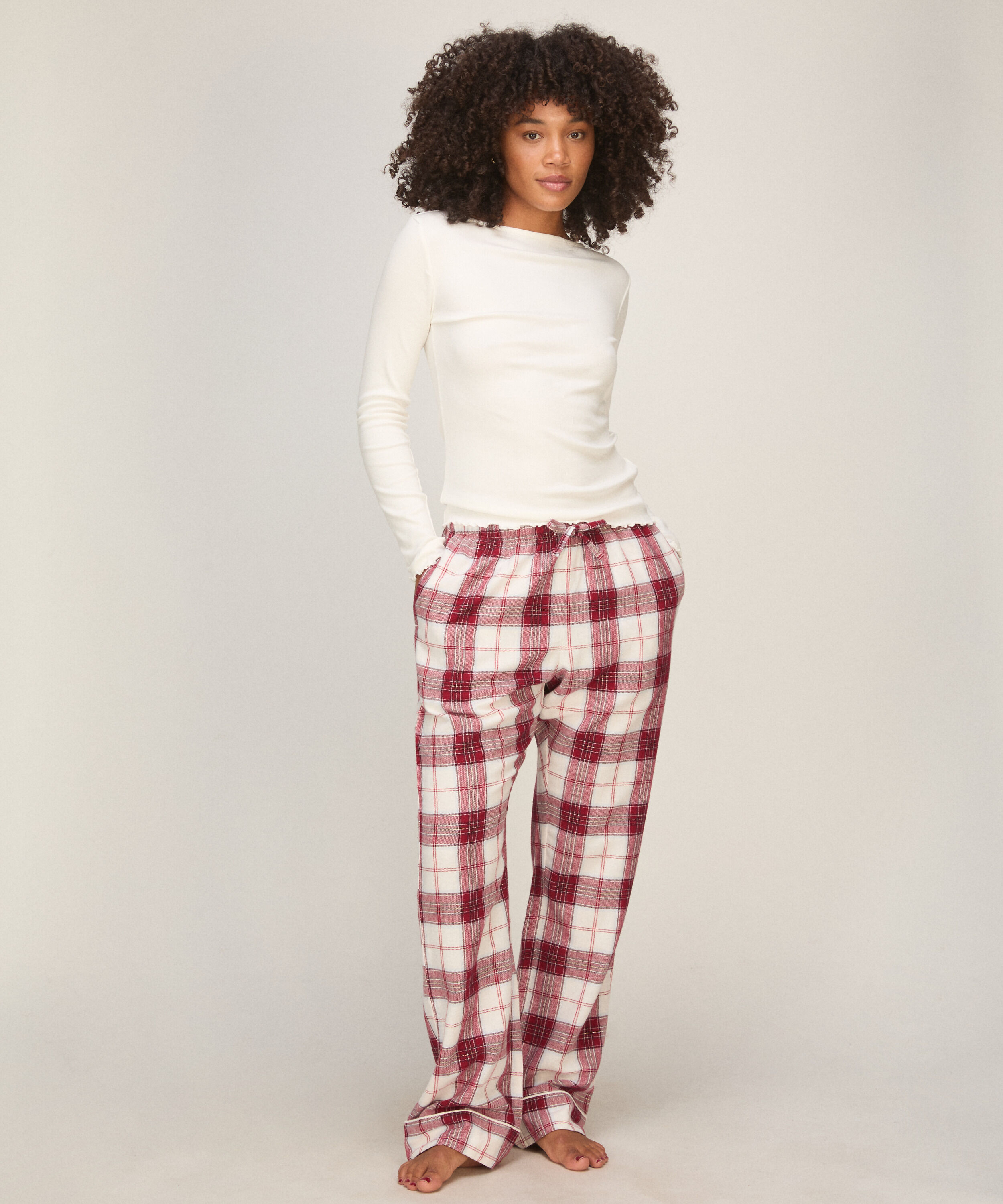 Boatneck Top, Wit Boatneck Top, Wit