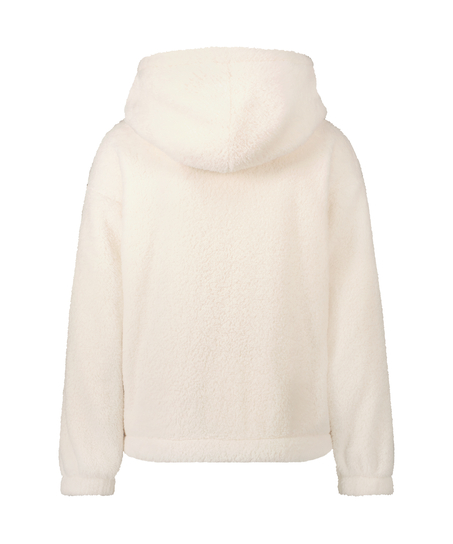 Hoodie Fleece Snuggle, Wit