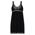 Slipdress Graphic lace, Zwart