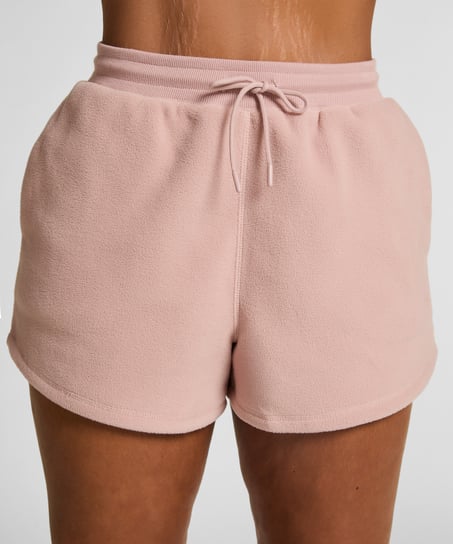 Sportieve fleece short, Roze
