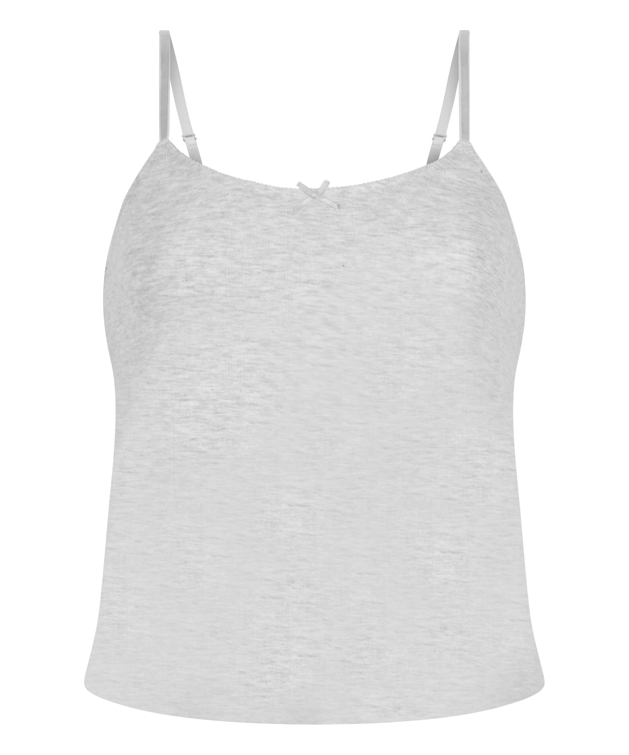 Pyjamatop Pointelle, Grijs