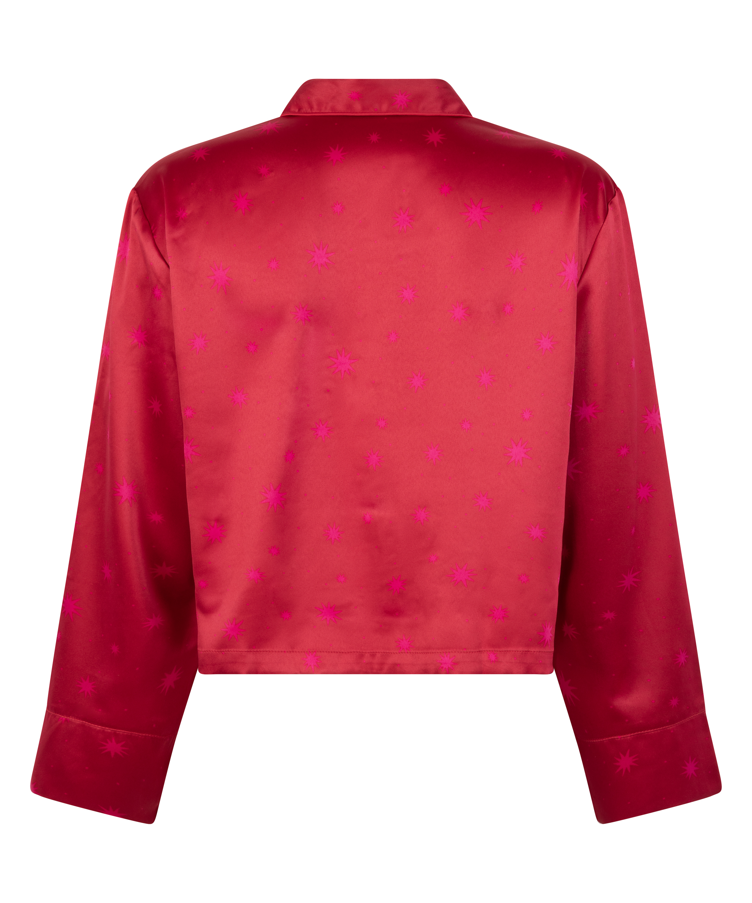 Jacket lange mouwen Satijn, Rood, main