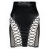 Jupe Mesh Lace-up Private, Noir