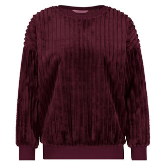 Top lange mouwen fleece, Rood