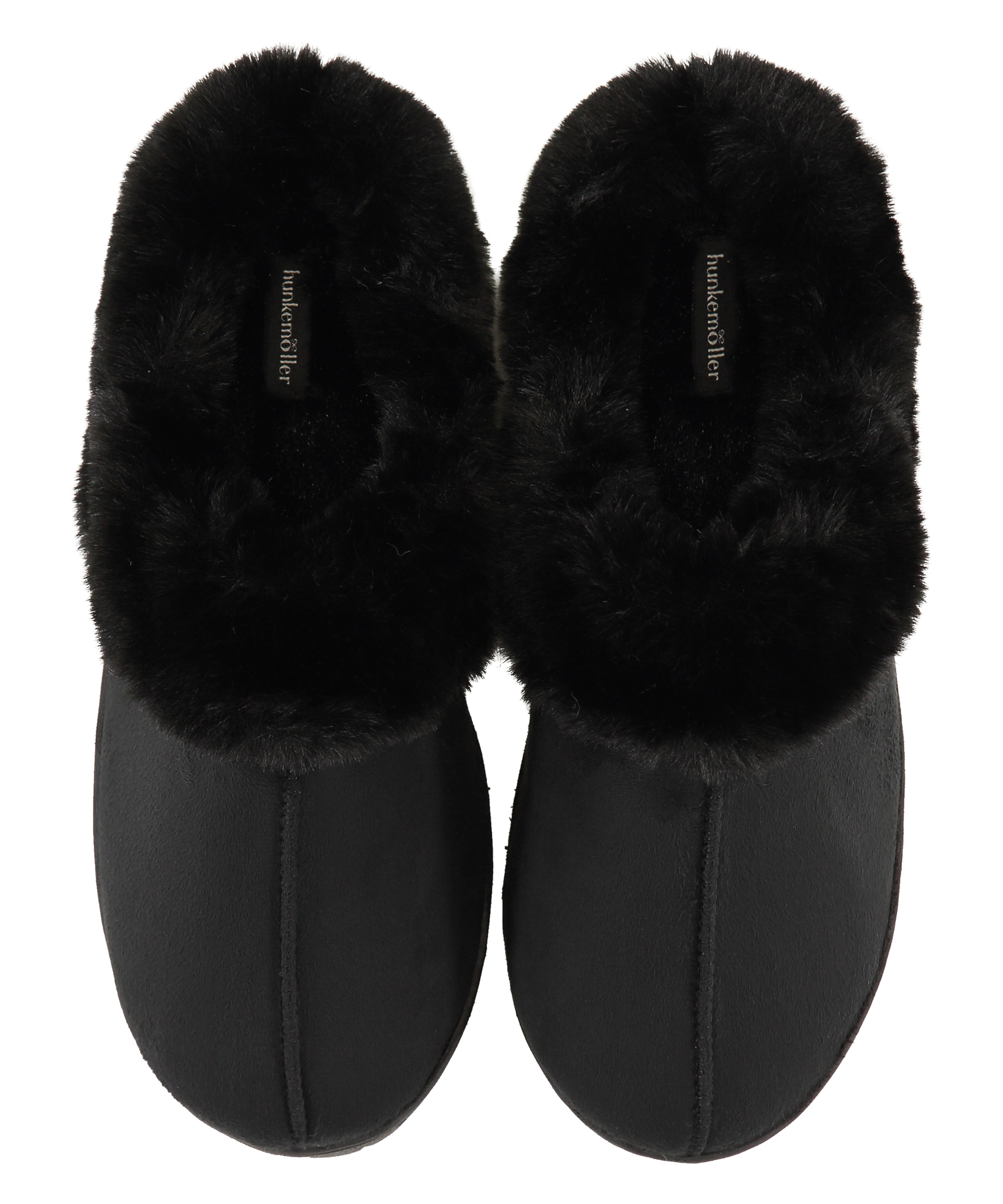 Slippers Fake Fur, Zwart, main