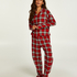 Pyjama set check Twill, Rood