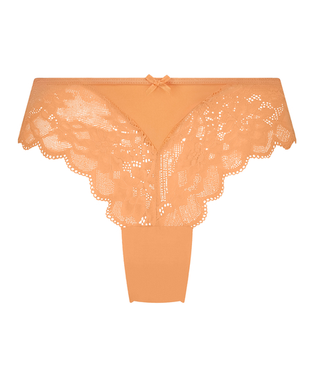 Slip brésilien jambes hautes Dora, Orange