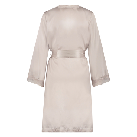 Kimono zijde lace trim, Roze