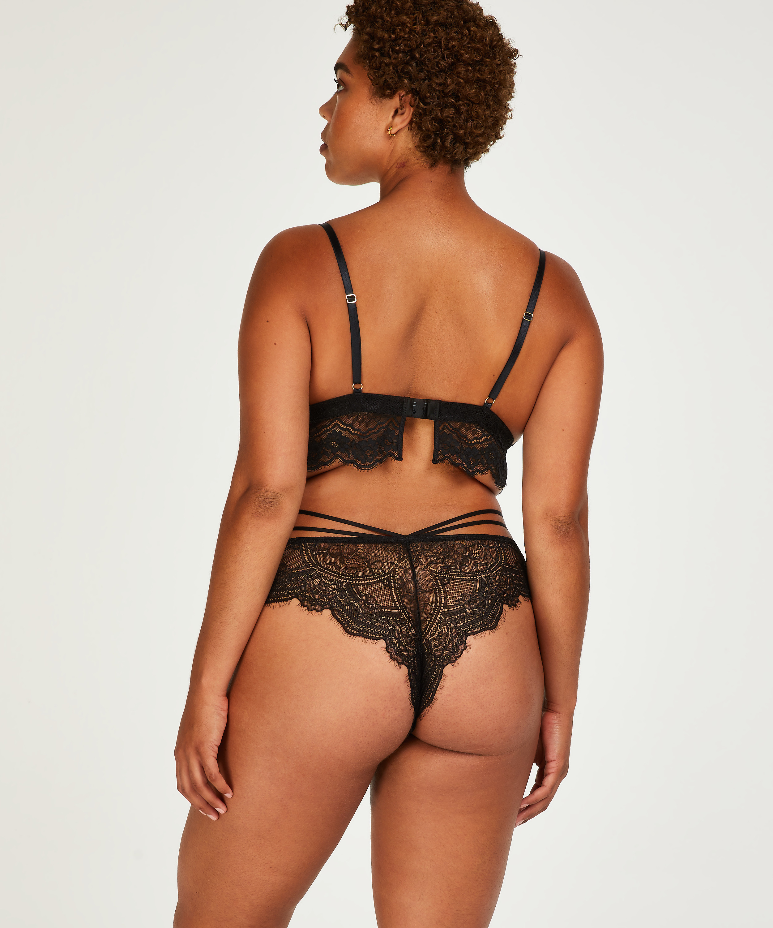 Hoog uitgesneden brazilian Sian, Zwart, main