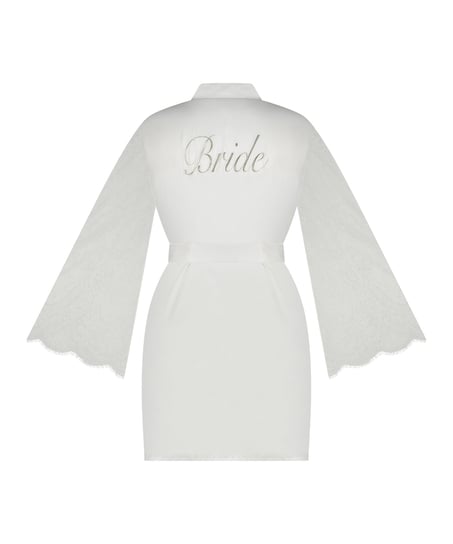 Kimono Satijn Bride, Wit