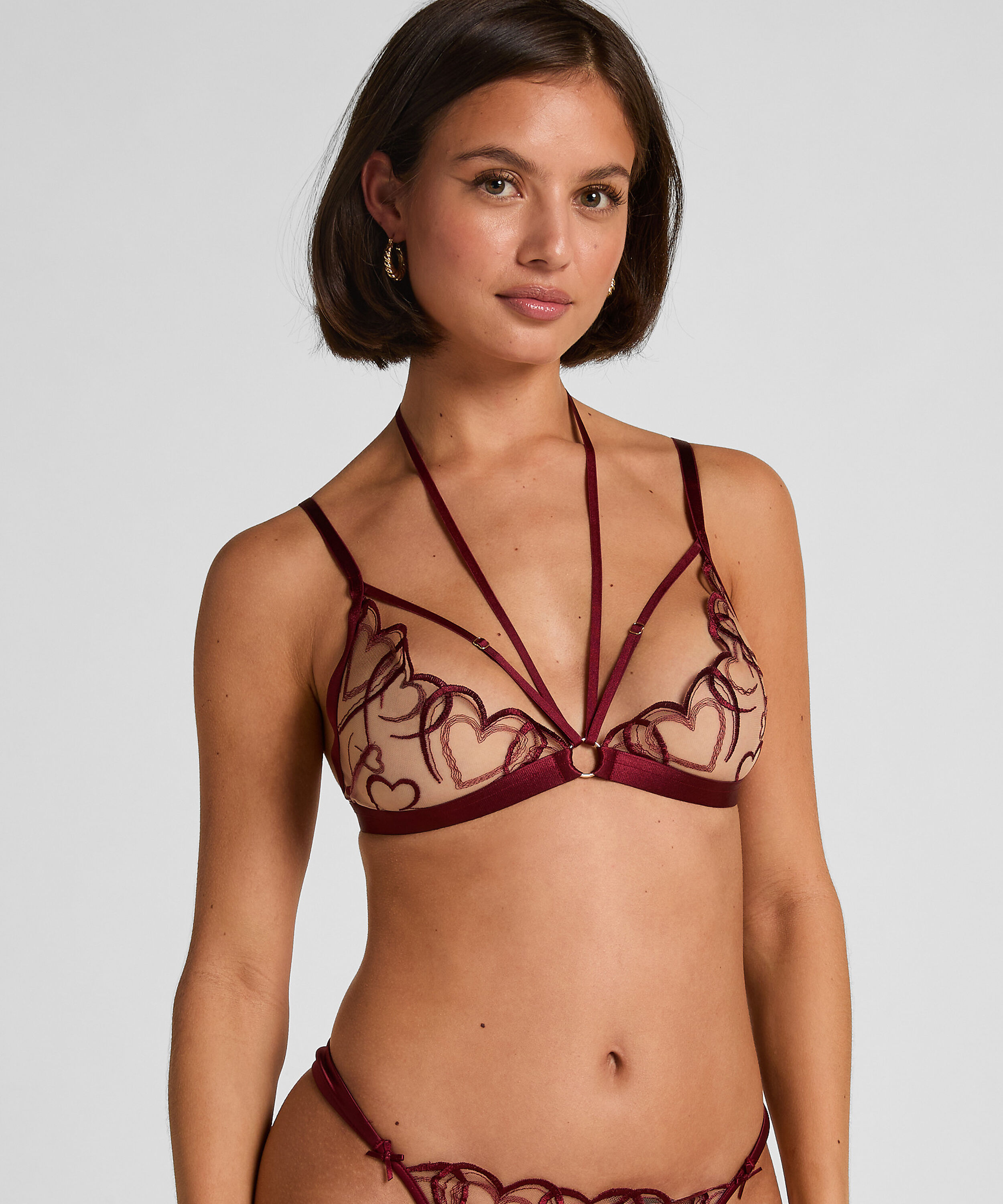 Olivia harnas top, Rood