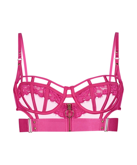 Soutien-gorge à armatures non-préformé longline Sable, Rose