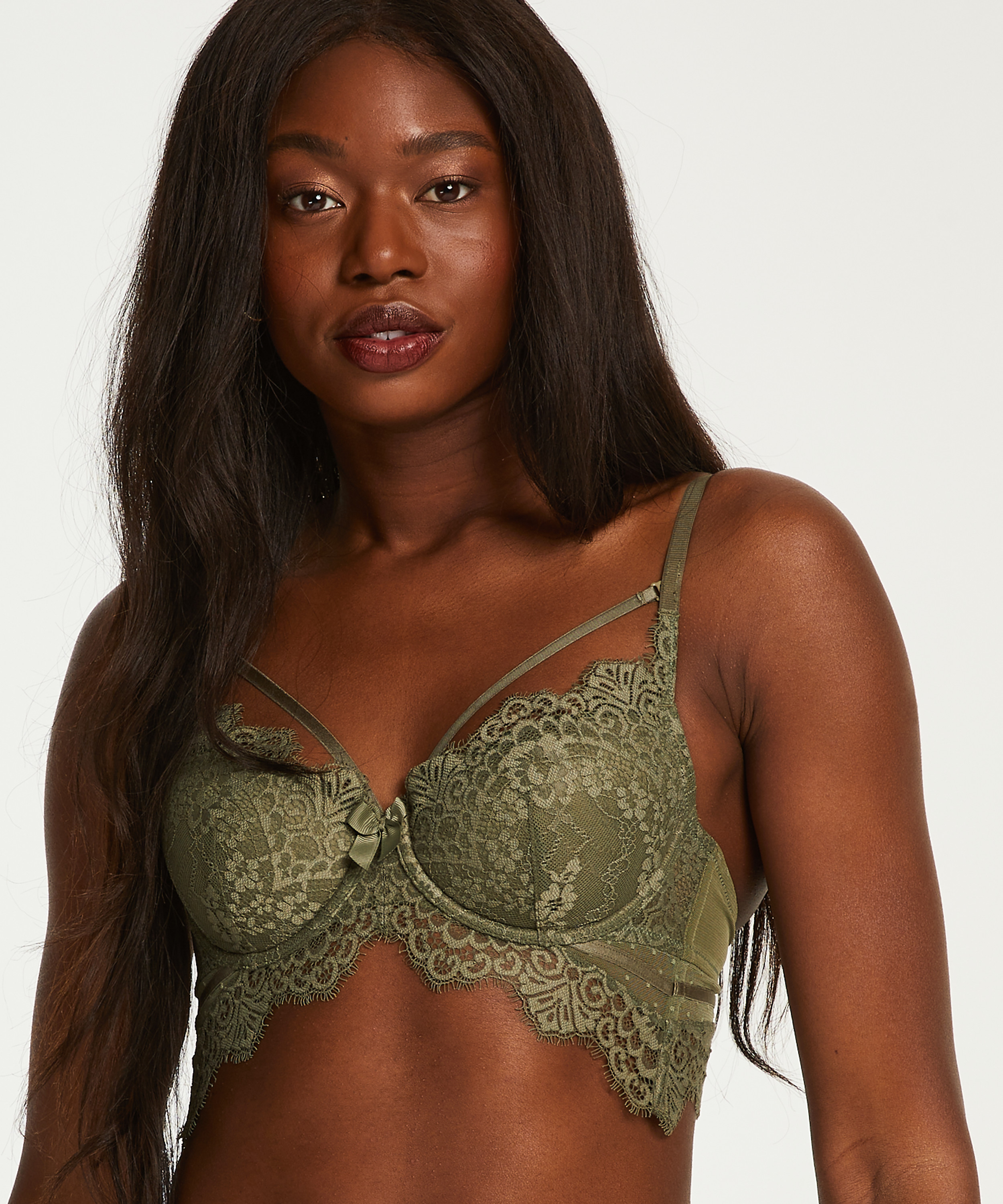 Soutien-gorge &agrave; armatures pr&eacute;form&eacute; longline Marilee, Vert, main