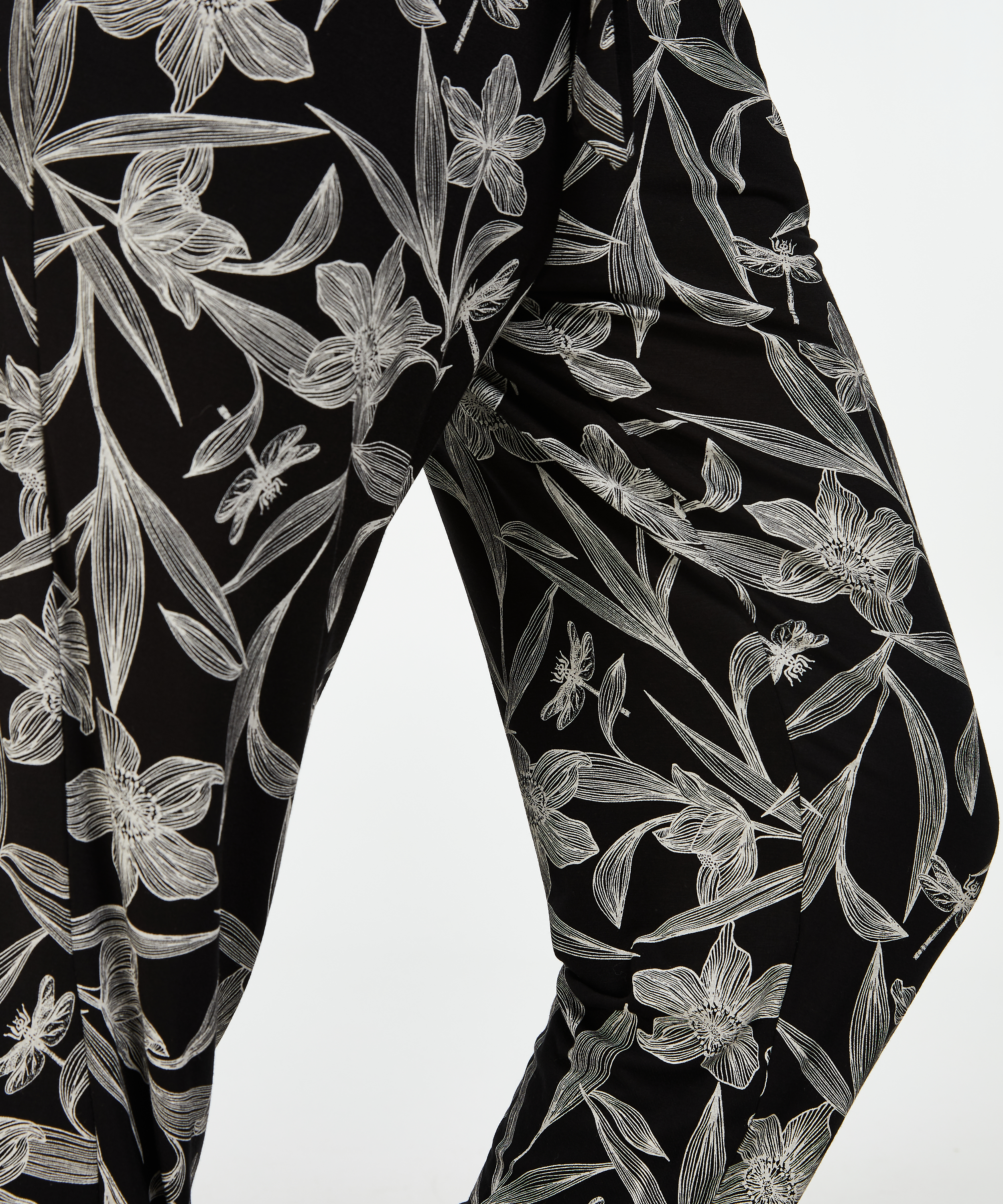 Pyjamabroek Jersey, Zwart, main