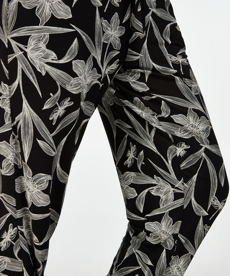 Pyjamabroek Jersey, Zwart