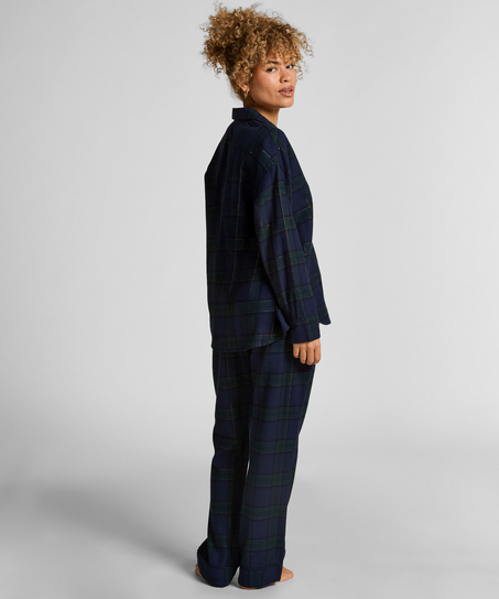 Petite pyjamabroek Flanel, Blauw