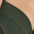 Voorgevormde beugel bikinitop Scallop Glam, Groen