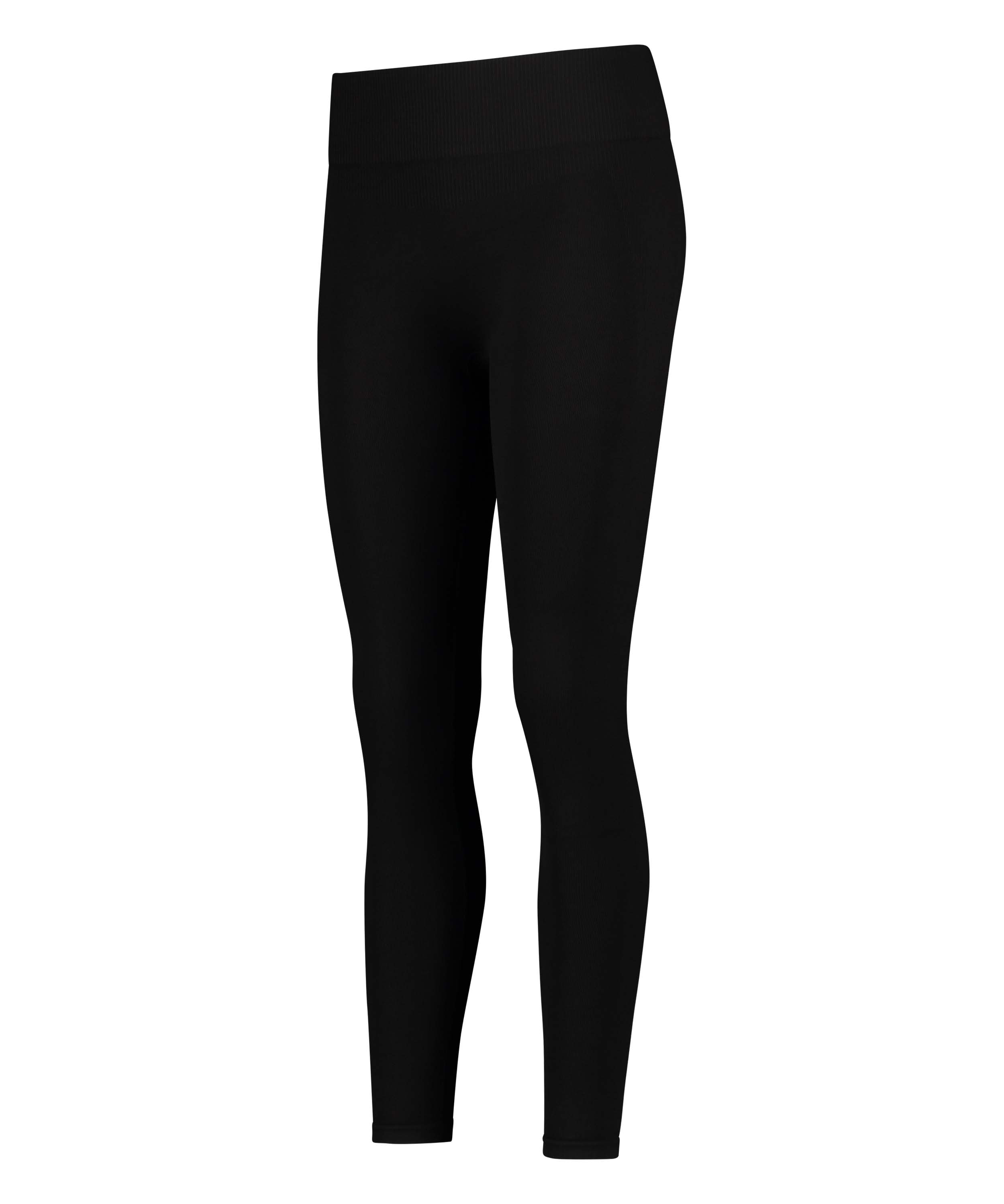 HKMX High waisted naadloze sportlegging, Zwart, main