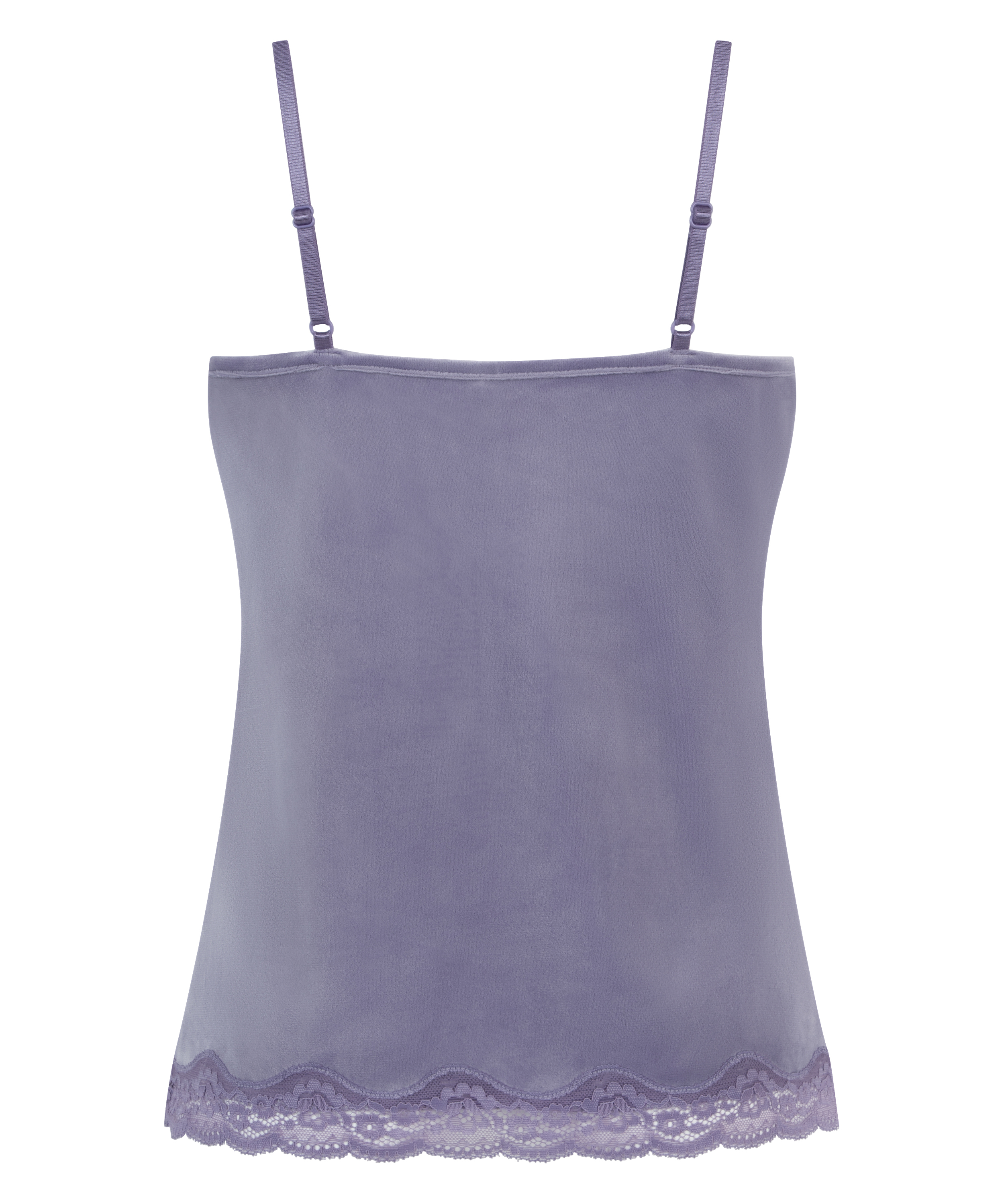 Camisole velours Dentelle, Pourpre, main